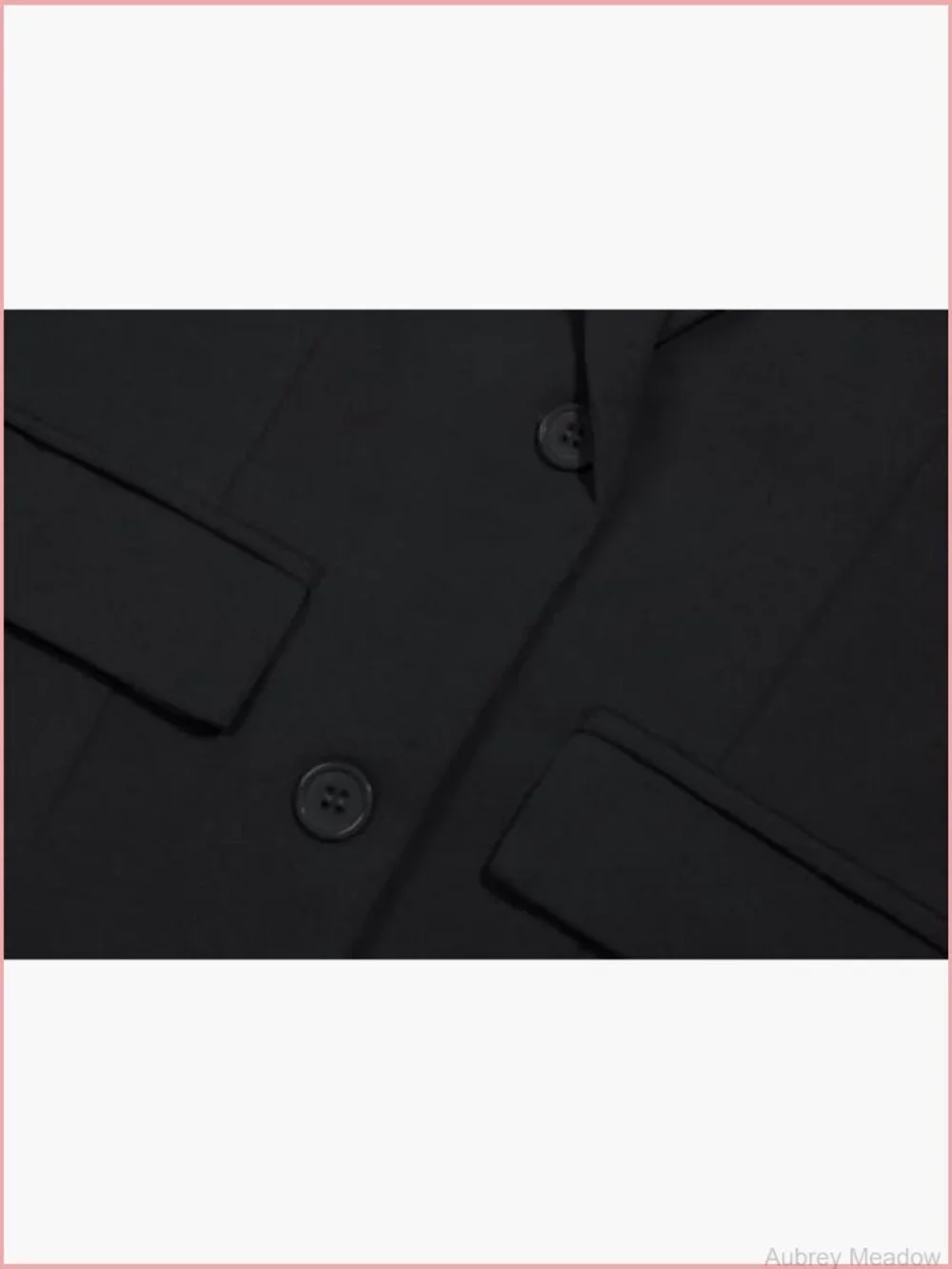 Long Sleeve Notched Lapel Button Blazer Jacket with Pockets